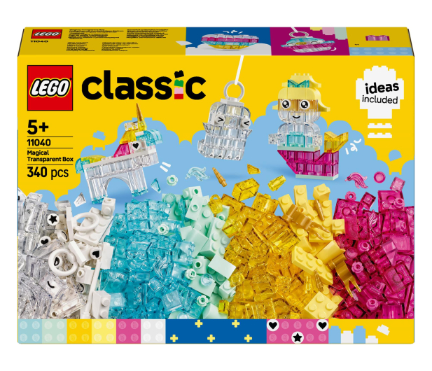 LEGO Classic 11040 Magiczny zestaw z przezroczystymi klockami - 1308181 - zdjęcie